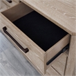 Pemberly Row Queen Bed with Dresser and Mirror in Light Toffee