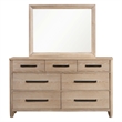 Pemberly Row Queen Bed with Dresser and Mirror in Light Toffee