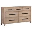Pemberly Row Queen Bed with Dresser and Mirror in Light Toffee