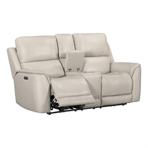 Pemberly Row Quartz Zero Gravity Power Reclining Console Loveseat