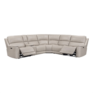 Pemberly Row Quartz 6 Piece Zero Gravity Power Reclining Sectional