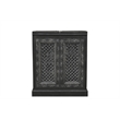 Pemberly Row Expandable Solid Mango Wood Bar Cabinet with Stemware Rack