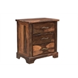 Pemberly Row Brown Live Edge Solid Wood Sheesham 5-Piece Queen Bedroom Set
