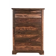 Pemberly Row Brown Live Edge Solid Wood Sheesham 5-Piece Queen Bedroom Set