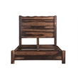 Pemberly Row Brown Live Edge Solid Wood Sheesham 5-Piece Queen Bedroom Set