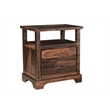 Pemberly Row Brown Live Edge Solid Wood Sheesham 5-Piece Queen Bedroom Set