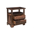 Pemberly Row Brown Live Edge Solid Wood Sheesham 5-Piece Queen Bedroom Set