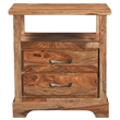 Pemberly Row Brown Live Edge Solid Wood Sheesham 5-Piece Queen Bedroom Set