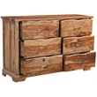 Pemberly Row Brown Live Edge Solid Wood Sheesham 5-Piece Queen Bedroom Set