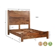 Pemberly Row Brown Live Edge Solid Wood Sheesham 5-Piece Queen Bedroom Set