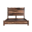 Pemberly Row Brown Live Edge Solid Wood Sheesham 5-Piece King Bedroom Set