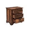 Pemberly Row Brown Live Edge Solid Wood Sheesham 5-Piece King Bedroom Set