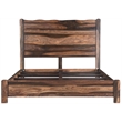 Pemberly Row Brown Live Edge Solid Wood Sheesham 5-Piece King Bedroom Set