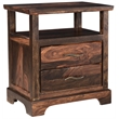 Pemberly Row Brown Live Edge Solid Wood Sheesham 5-Piece King Bedroom Set