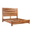 Pemberly Row Brown Live Edge Solid Wood Sheesham 5-Piece King Bedroom Set