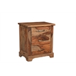 Pemberly Row Brown Live Edge Solid Wood Sheesham 5-Piece King Bedroom Set