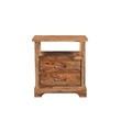 Pemberly Row Brown Live Edge Solid Wood Sheesham 5-Piece King Bedroom Set