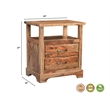 Pemberly Row Brown Live Edge Solid Wood Sheesham 5-Piece King Bedroom Set