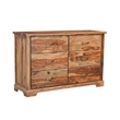 Pemberly Row Brown Live Edge Solid Wood Sheesham 5-Piece King Bedroom Set