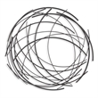 Pemberly Row Large Abstract Round Textured Metal Wall Art in Black