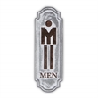 Pemberly Row Rustic Cast Iron Metal Mens Room Placard Wall Sign