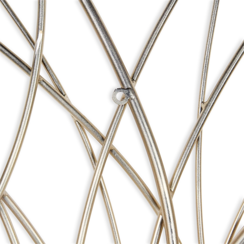Pemberly Row Large Abstract Dimensional Metal Wall Decor in Gold