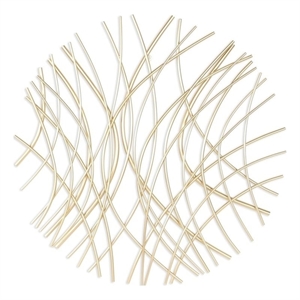 Pemberly Row Large Abstract Dimensional Metal Wall Decor in Gold