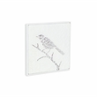 Pemberly Row Decorative Snow Themed Two Tone Metal Wall Art in White