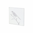 Pemberly Row Decorative Snow Themed Two Tone Metal Wall Art in White