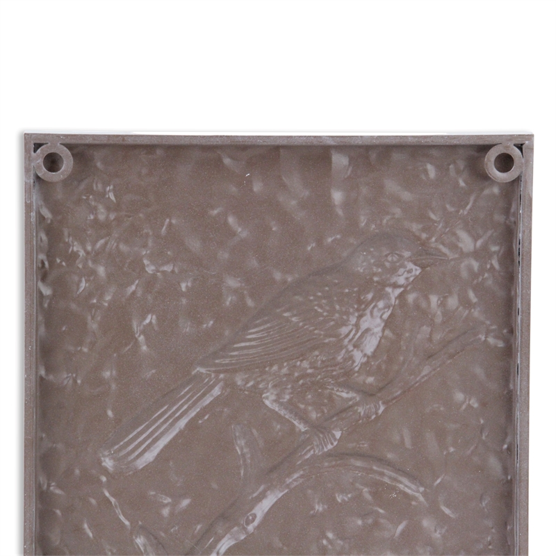 Pemberly Row Decorative Snow Themed Two Tone Metal Wall Art in White