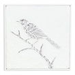 Pemberly Row Decorative Snow Themed Two Tone Metal Wall Art in White