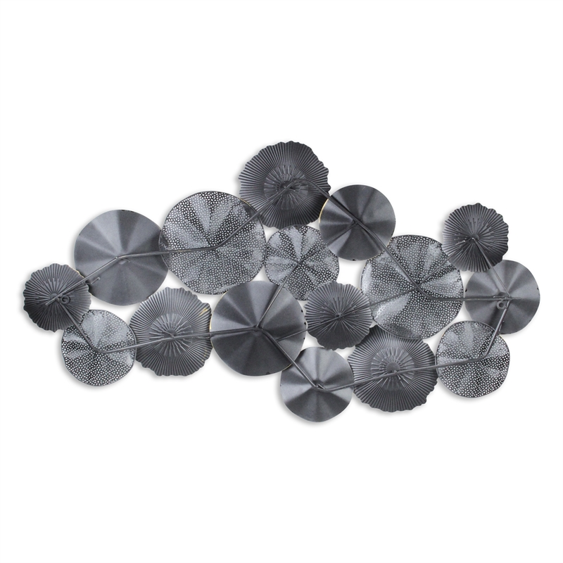 Pemberly Row Coastal Multi Dimensional Flower Burst Metal Wall Decor