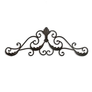 Pemberly Row Curved Rustic Metal Door Topper Wall Decorative Accent