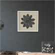 Pemberly Row Framed Elegant Black Flower Art Print on Brown Frame