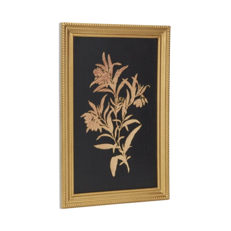 Pemberly Row Gold Framed Wild Flowers Decorative Hanging Wall Print