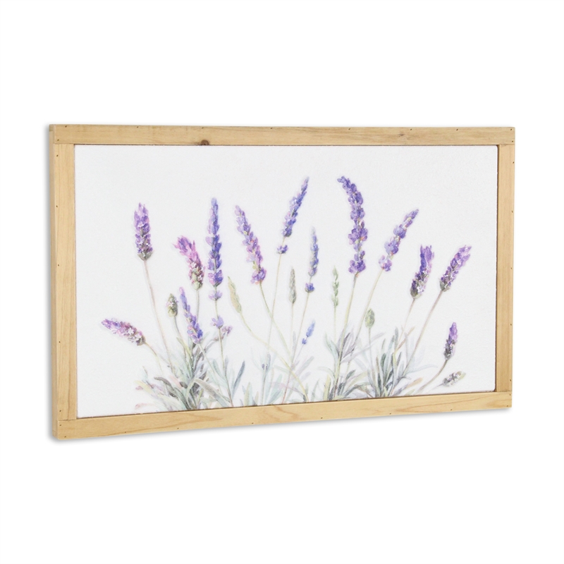 Pemberly Row Horizontal Flowering Lavender Bouquet Wall Panel