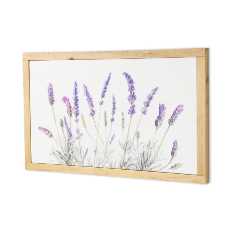 Pemberly Row Horizontal Flowering Lavender Bouquet Wall Panel