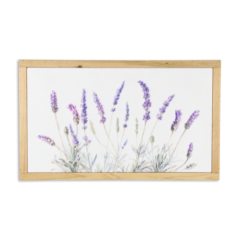 Pemberly Row Horizontal Flowering Lavender Bouquet Wall Panel