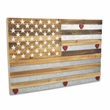 Pemberly Row Handcrafted Wood and Galvanized Metal USA Flag Wall Art
