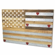 Pemberly Row Handcrafted Wood and Galvanized Metal USA Flag Wall Art