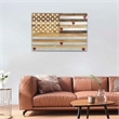 Pemberly Row Handcrafted Wood and Galvanized Metal USA Flag Wall Art