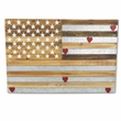 Pemberly Row Handcrafted Wood and Galvanized Metal USA Flag Wall Art