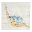 Pemberly Row Coastal Swimming Sea Turtle Wooden Wall Art Sculpture