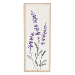 Pemberly Row Vertical Flowering Lavender Bouquet Wall Panel Left