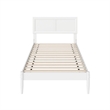 Pemberly Row Twin XL Solid Wood Platform Bed with Slats in White