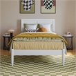 Pemberly Row Twin XL Solid Wood Platform Bed with Slats in White