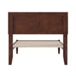 Pemberly Row Twin XL Solid Wood Platform Bed with Slats in Walnut