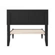 Pemberly Row Twin XL Solid Wood Platform Bed with Slats in Black