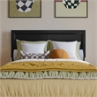 Pemberly Row Twin XL Solid Wood Platform Bed with Slats in Black