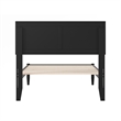 Pemberly Row Twin Solid Wood Platform Bed with Slat Support in Black